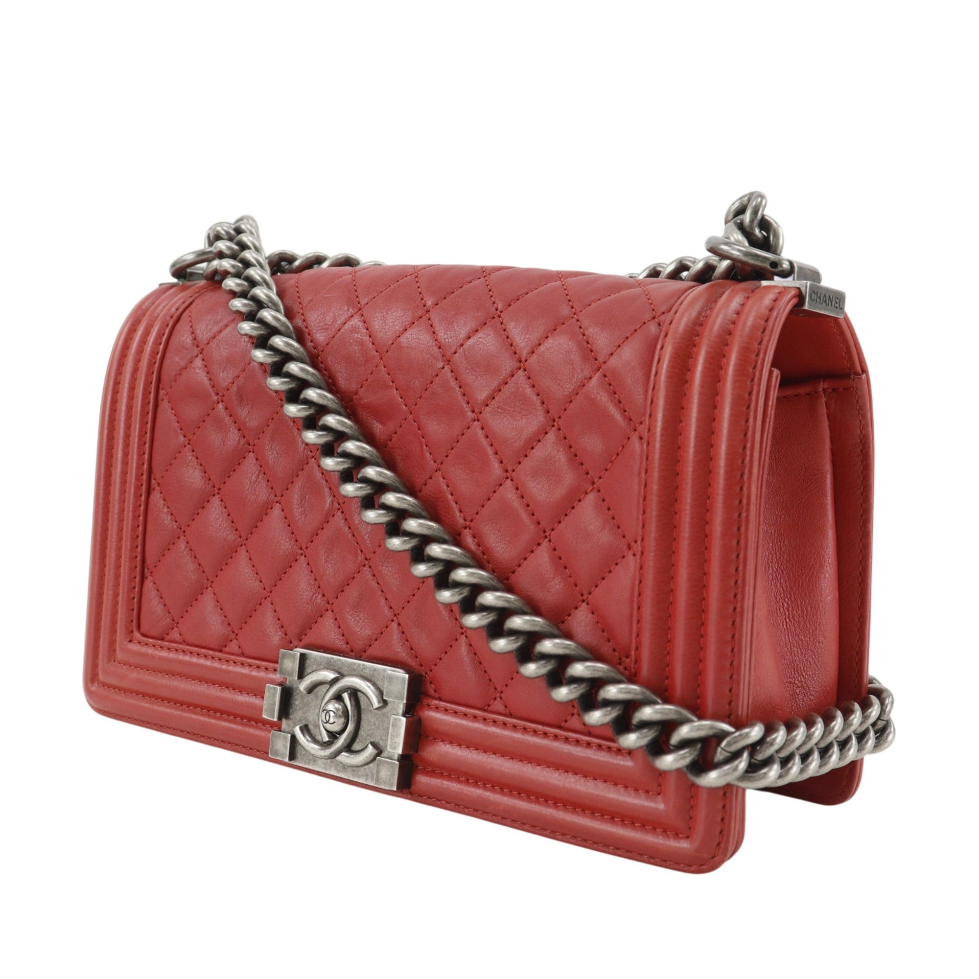 Old Medium Quilted Lambskin Boy Flap - Image 2