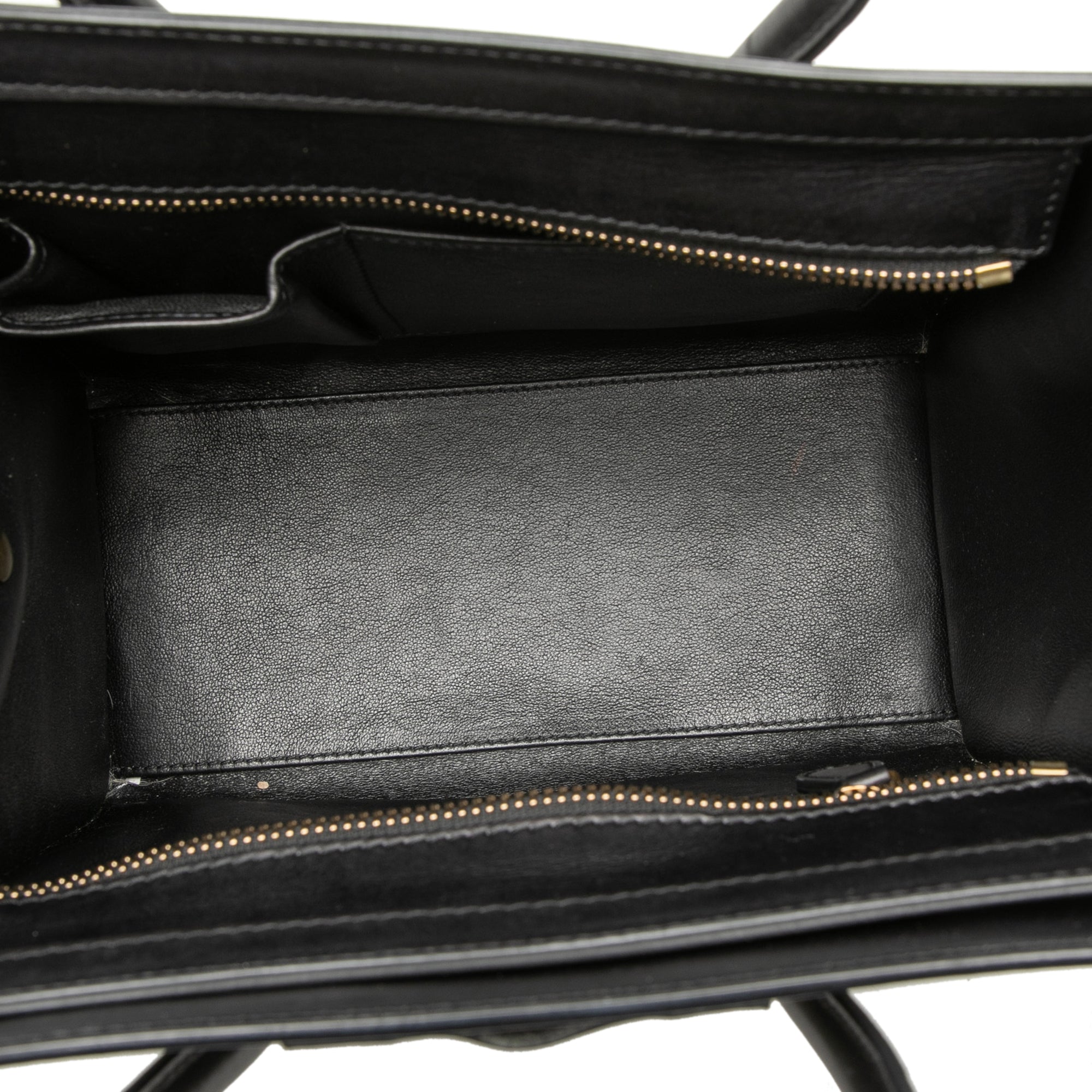Micro Tricolor Calfskin and Suede Luggage Tote - Image 4