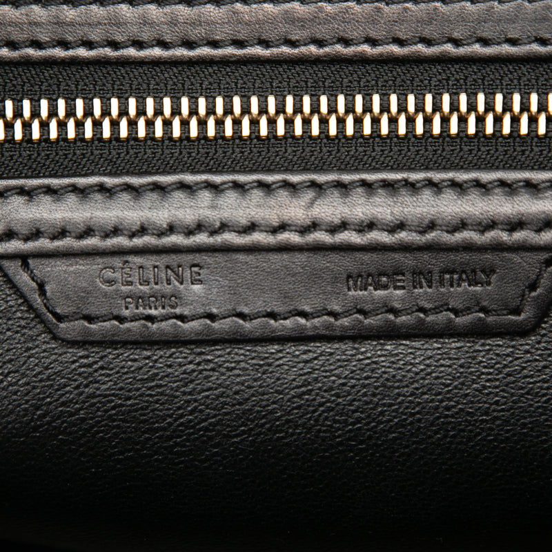 Micro Tricolor Calfskin and Suede Luggage Tote - Image 5