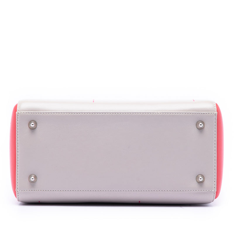 Medium Tricolor Lambskin Macrocannage Stitched Lady Dior - Image 3