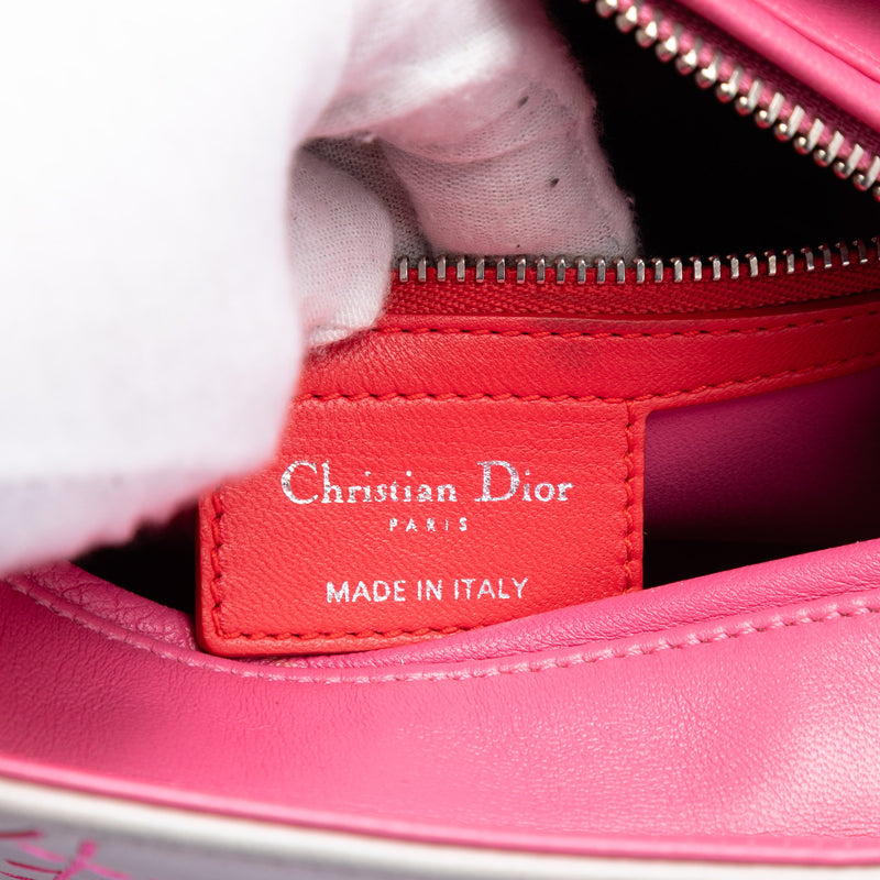 Medium Tricolor Lambskin Macrocannage Stitched Lady Dior - Image 5