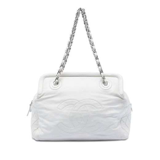 CC Lambskin Frame Tote - Image 1