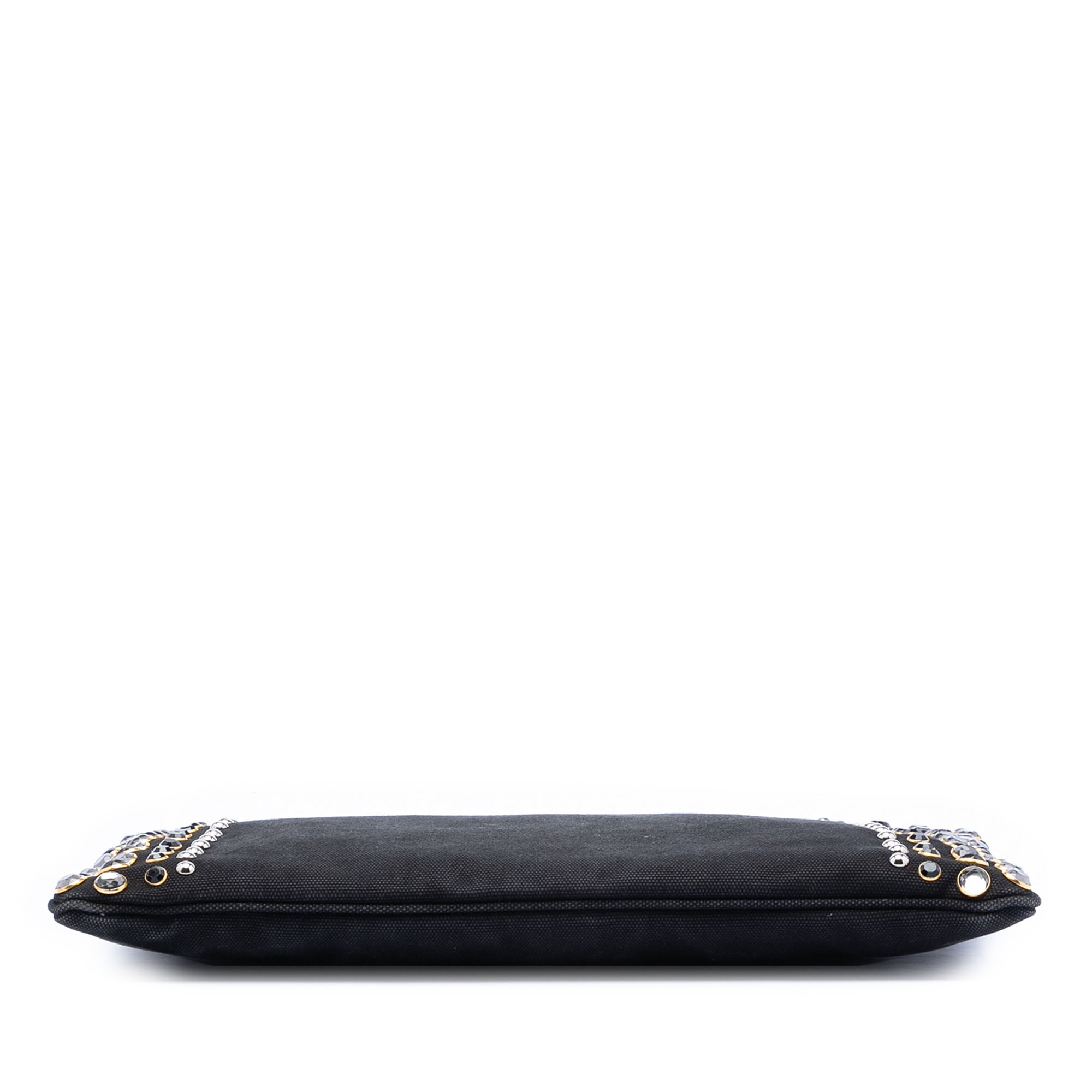Canvas Canapa Studded Vernice Clutch - Image 3