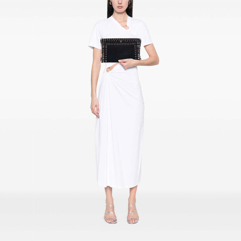 Canvas Canapa Studded Vernice Clutch - Image 6