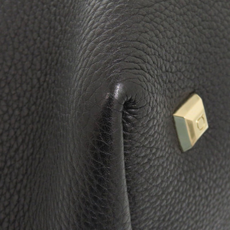 Grained Calfskin Studded Gancini Tote - Image 11