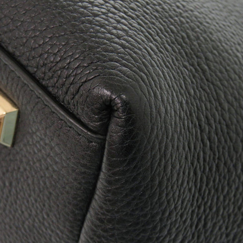 Grained Calfskin Studded Gancini Tote - Image 12