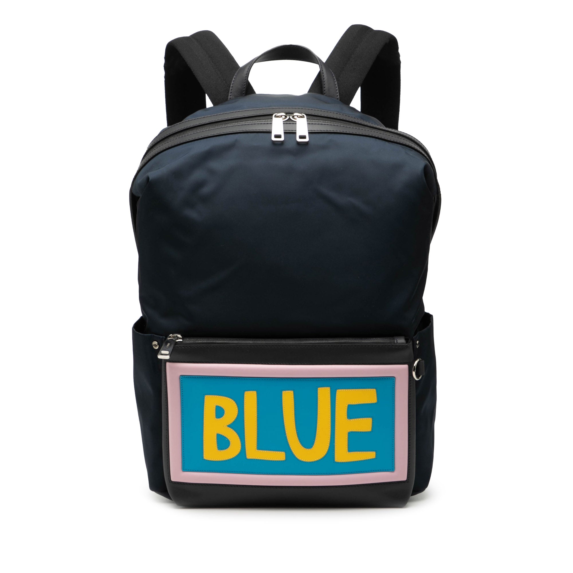 Nylon Vocabulary Blue Backpack - Image 1