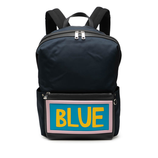 Nylon Vocabulary Blue Backpack - Image 1