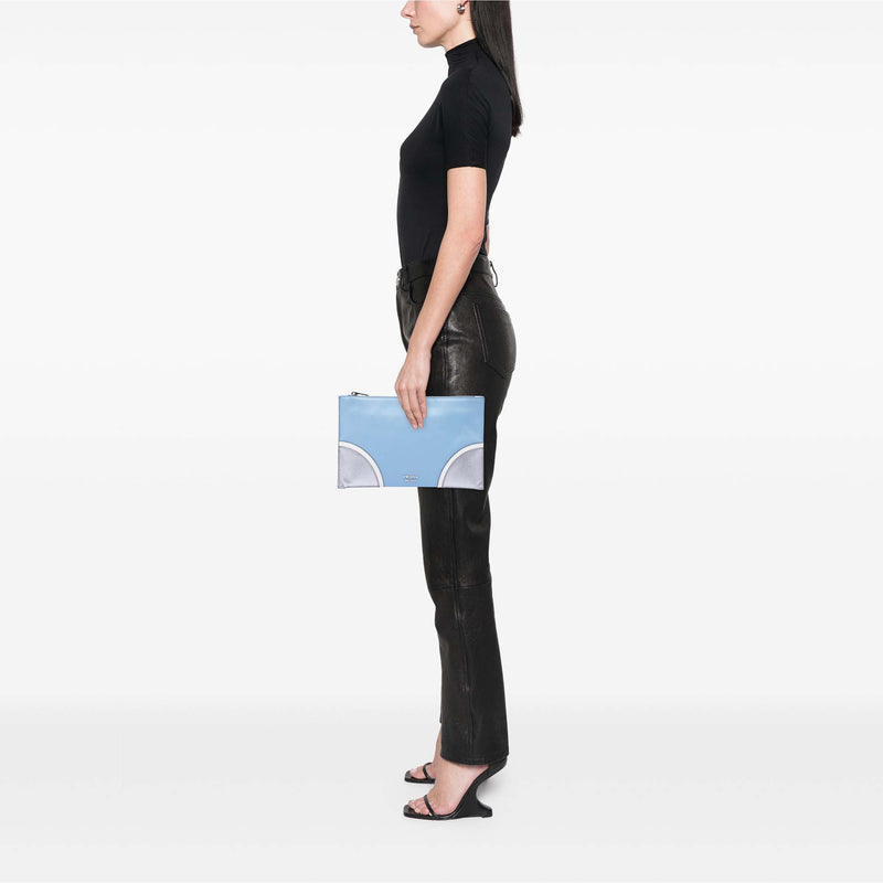 Tricolor Saffiano Clutch - Image 6