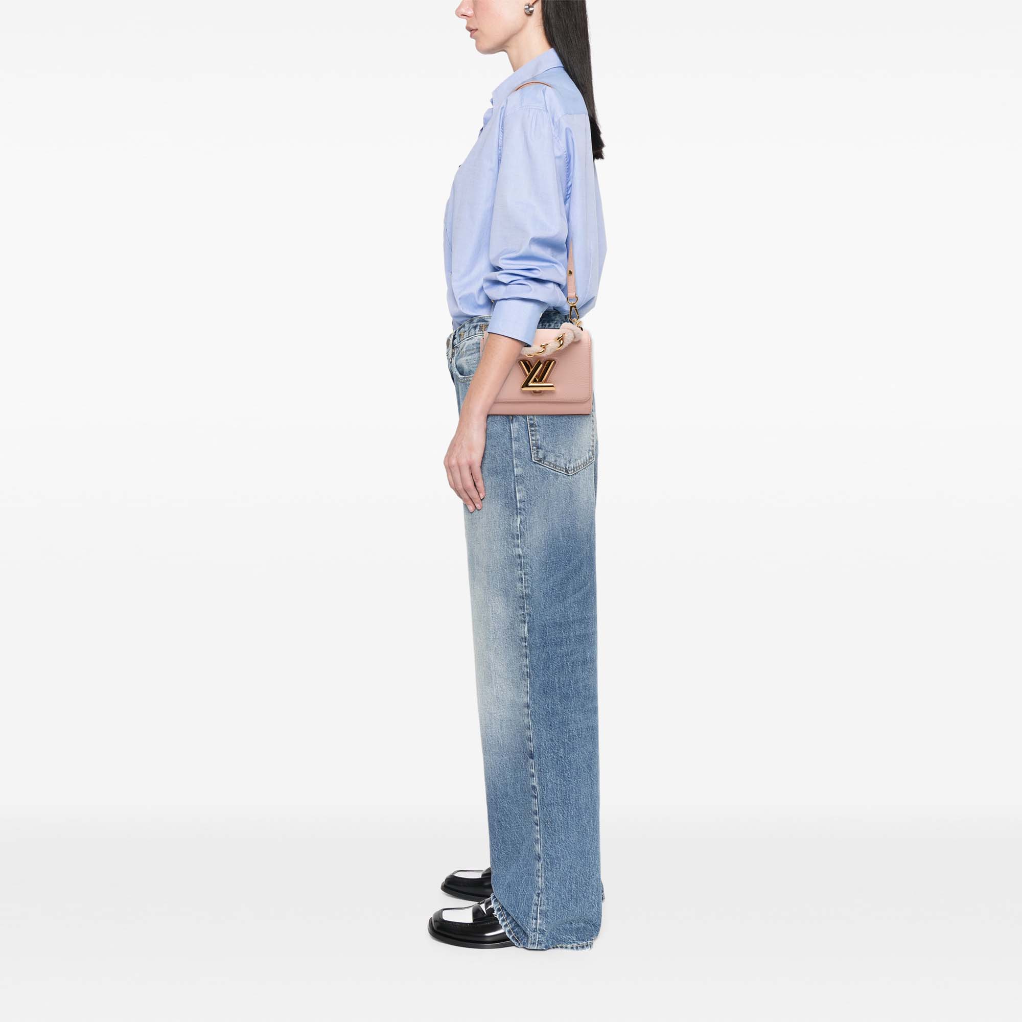 Taurillon Shearling Braided Handle Twist PM - Image 6