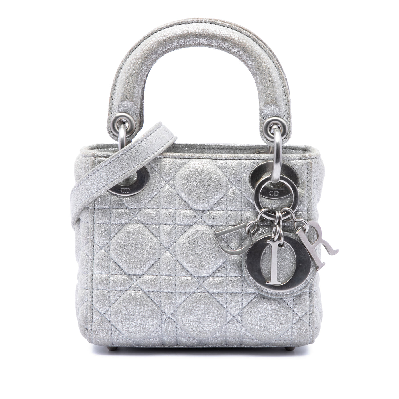 Micro Metallic Calfskin Cannage Lady Dior - Image 1