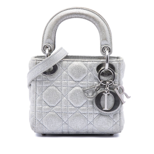 Micro Metallic Calfskin Cannage Lady Dior - Image 1