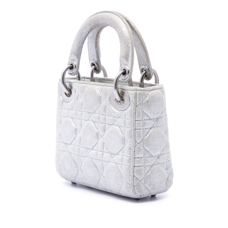 Micro Metallic Calfskin Cannage Lady Dior - Image 2