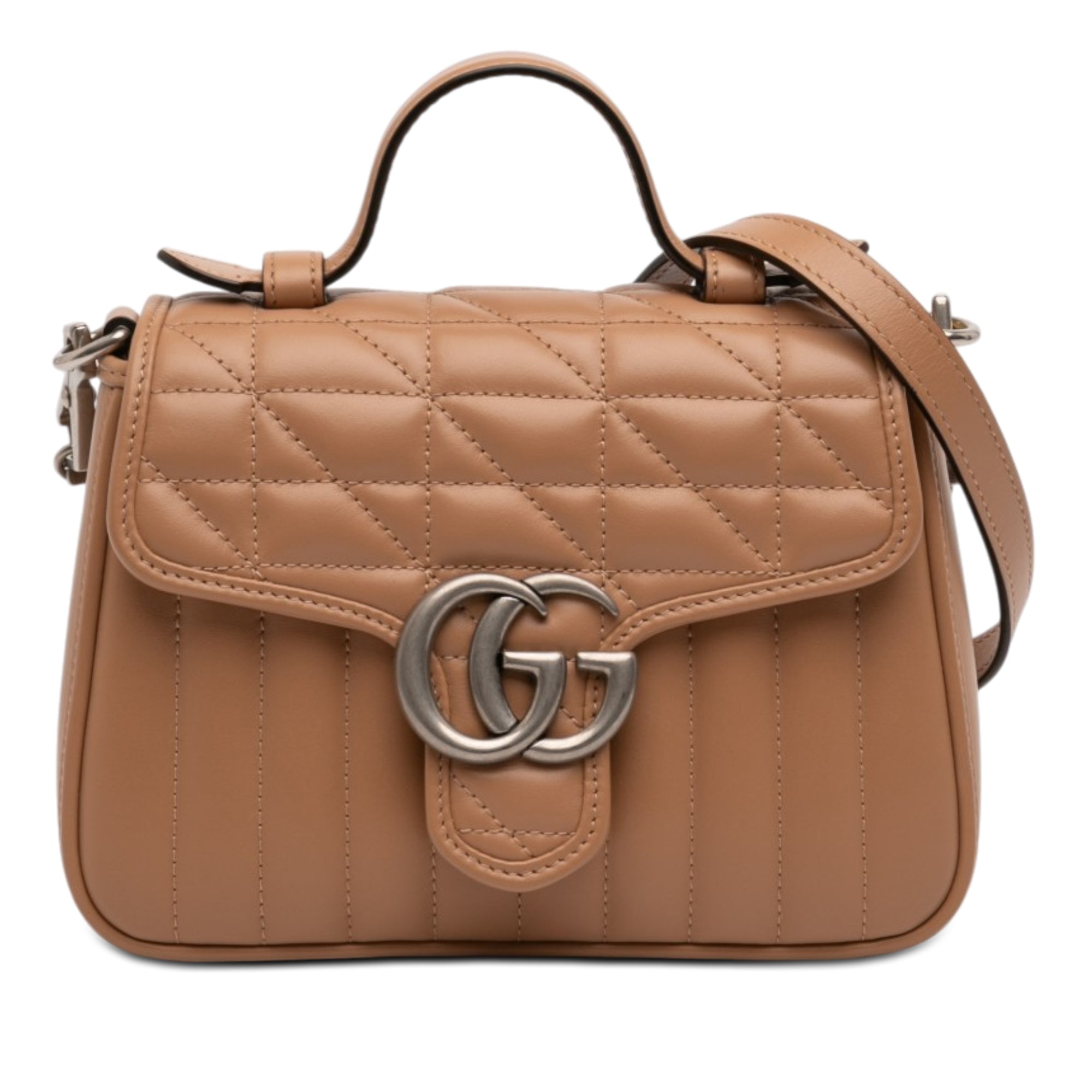 Mini GG Marmont Matelasse Calfskin Aria Top Handle Bag - Image 1