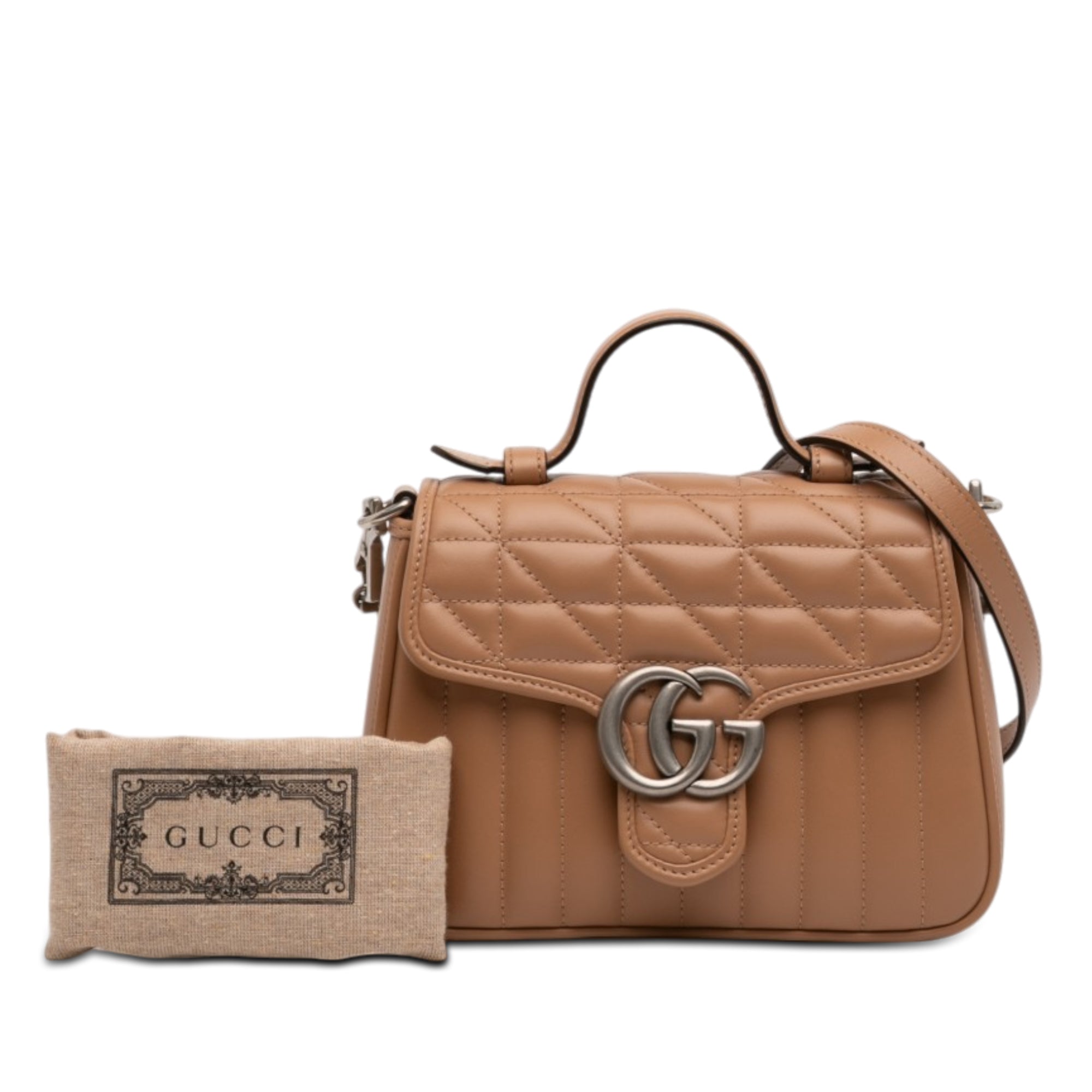 Mini GG Marmont Matelasse Calfskin Aria Top Handle Bag - Image 7