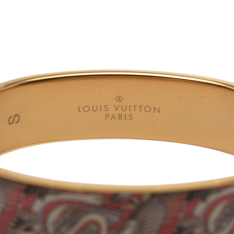 Gold Plated Enamel Monogram Confidential Hinge Bracelet S - Image 5
