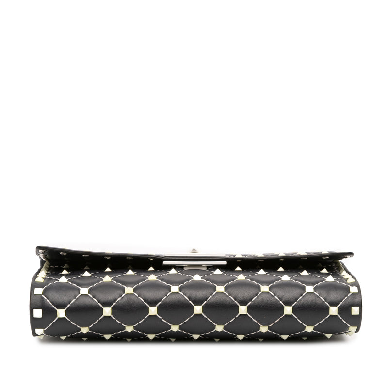 Quilted Lambskin Free Rockstud Spike Wallet On Chain - Image 3