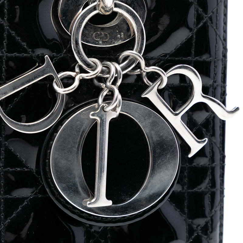 Medium Patent Cannage Lady Dior - Image 6