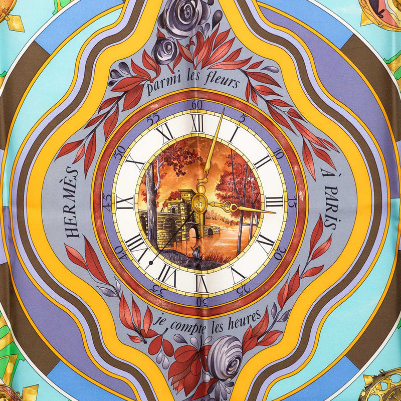 Parmi Les Fleurs Je Compte Les Heures Silk Scarf 90 - Image 8