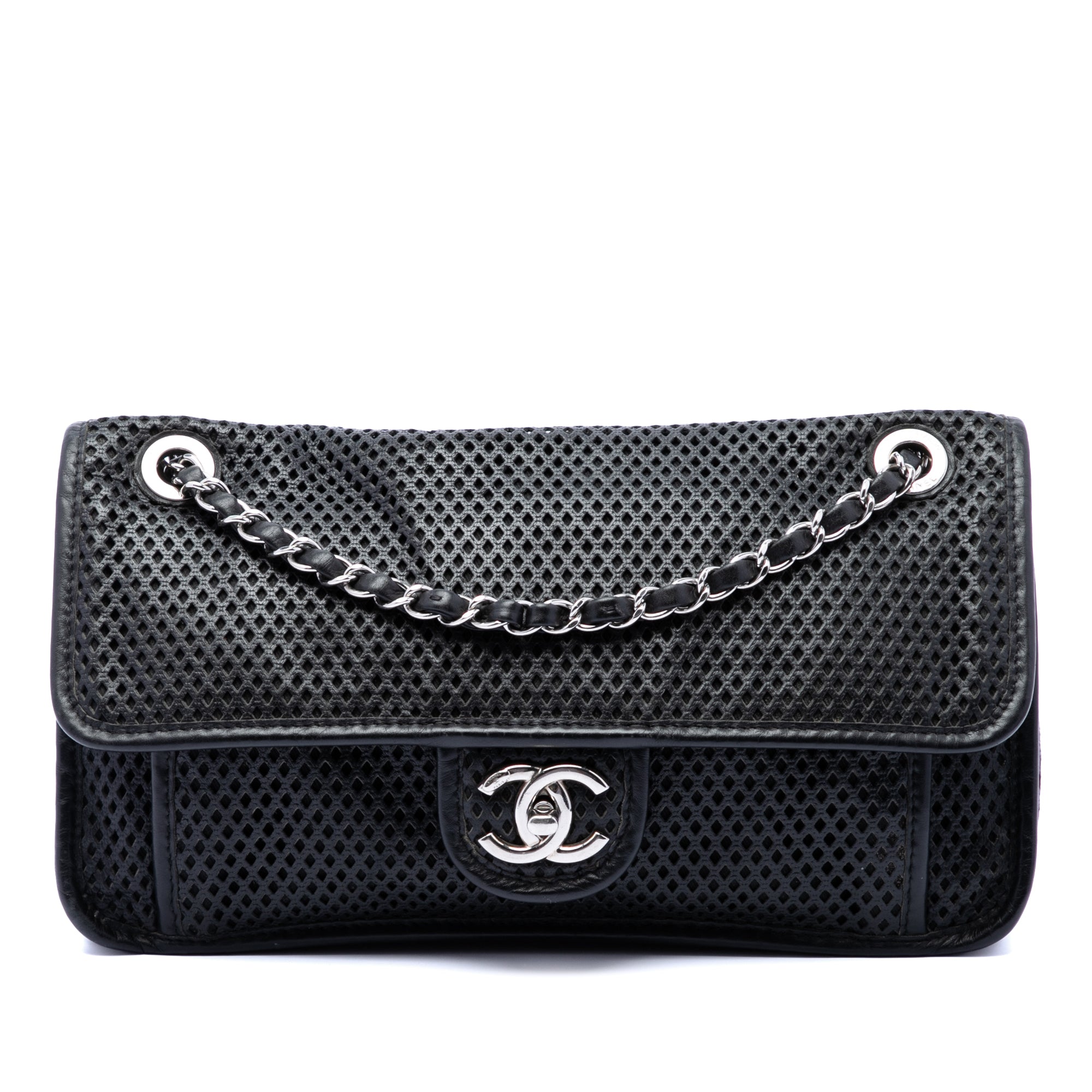 Medium Perforated Lambskin Up In The Air Flap - Image 1
