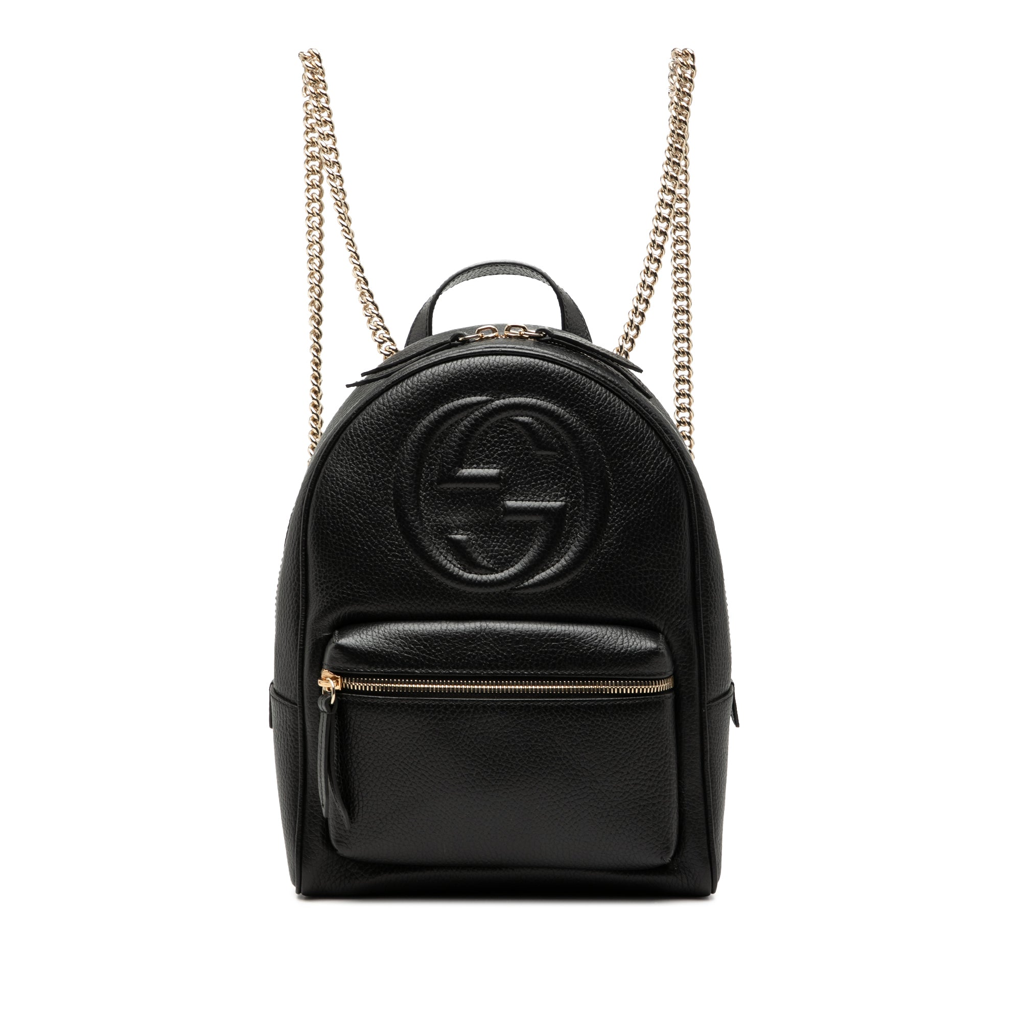 Pebbled Calfskin Soho Chain Backpack - Image 1