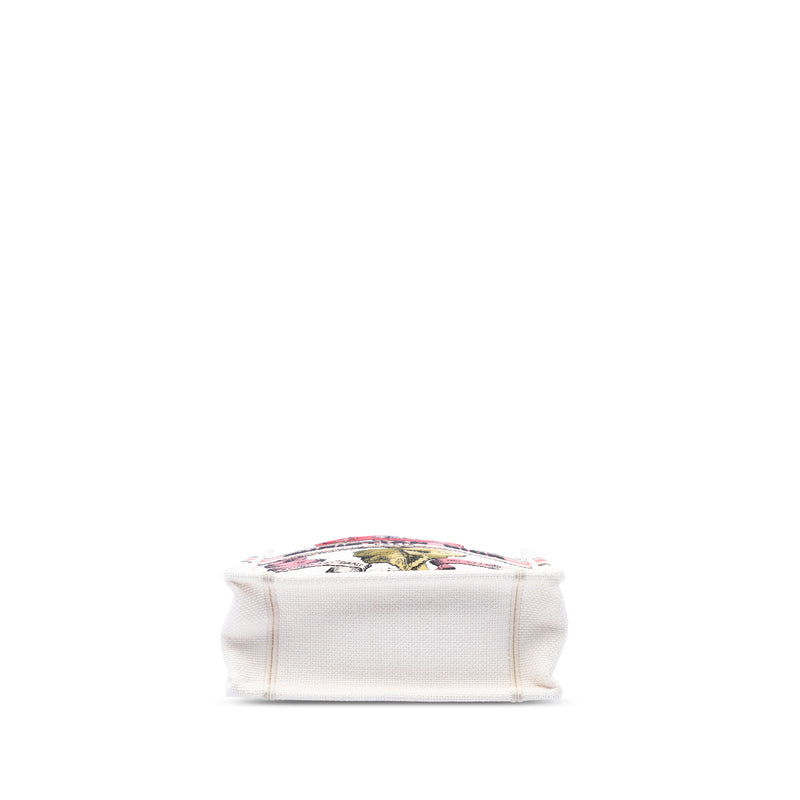 Embroidered Canvas Fleurs Bibliques Vertical Book Tote - Image 3