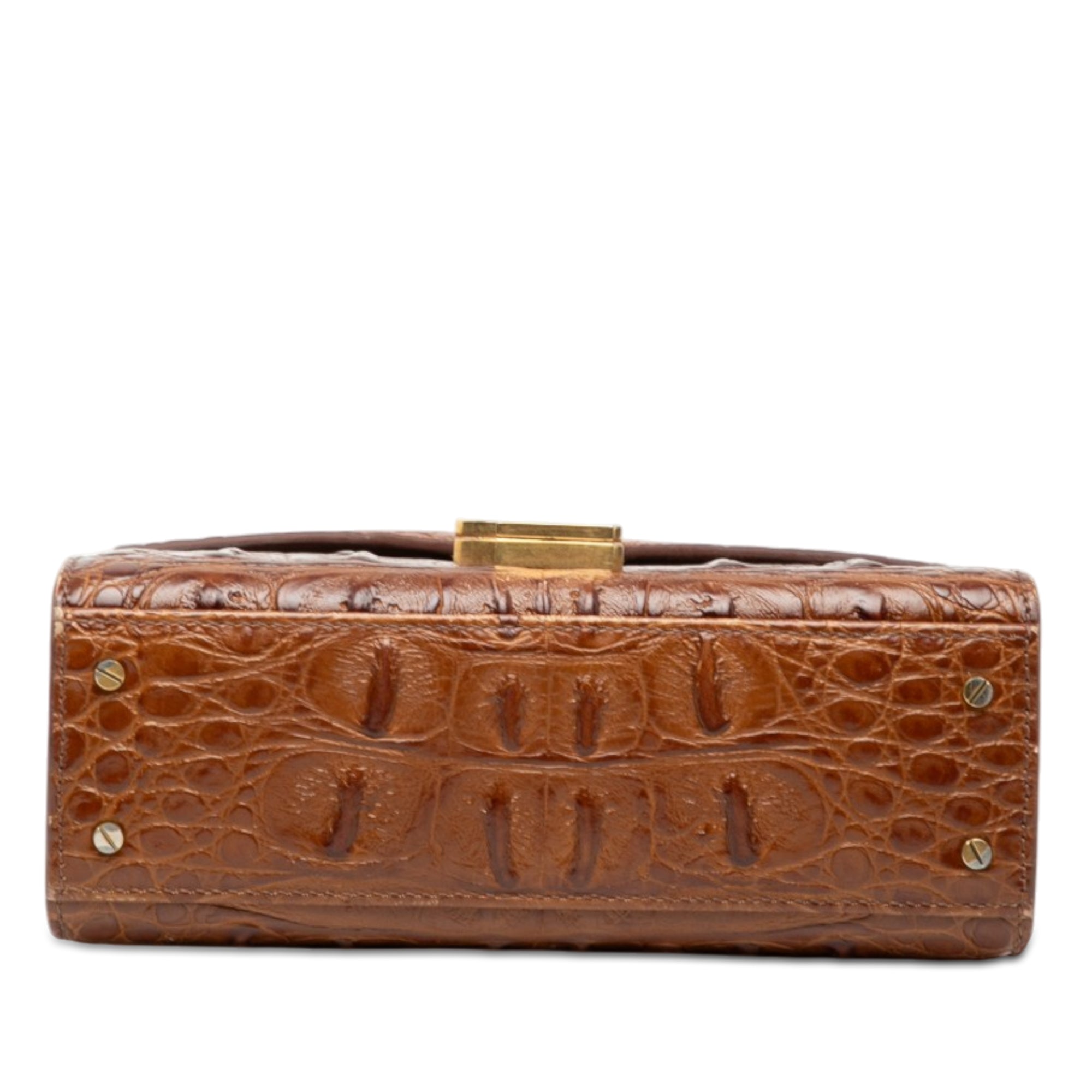 Mini Croc Embossed Calfskin Monogram Cassandra Top Handle Bag - Image 3