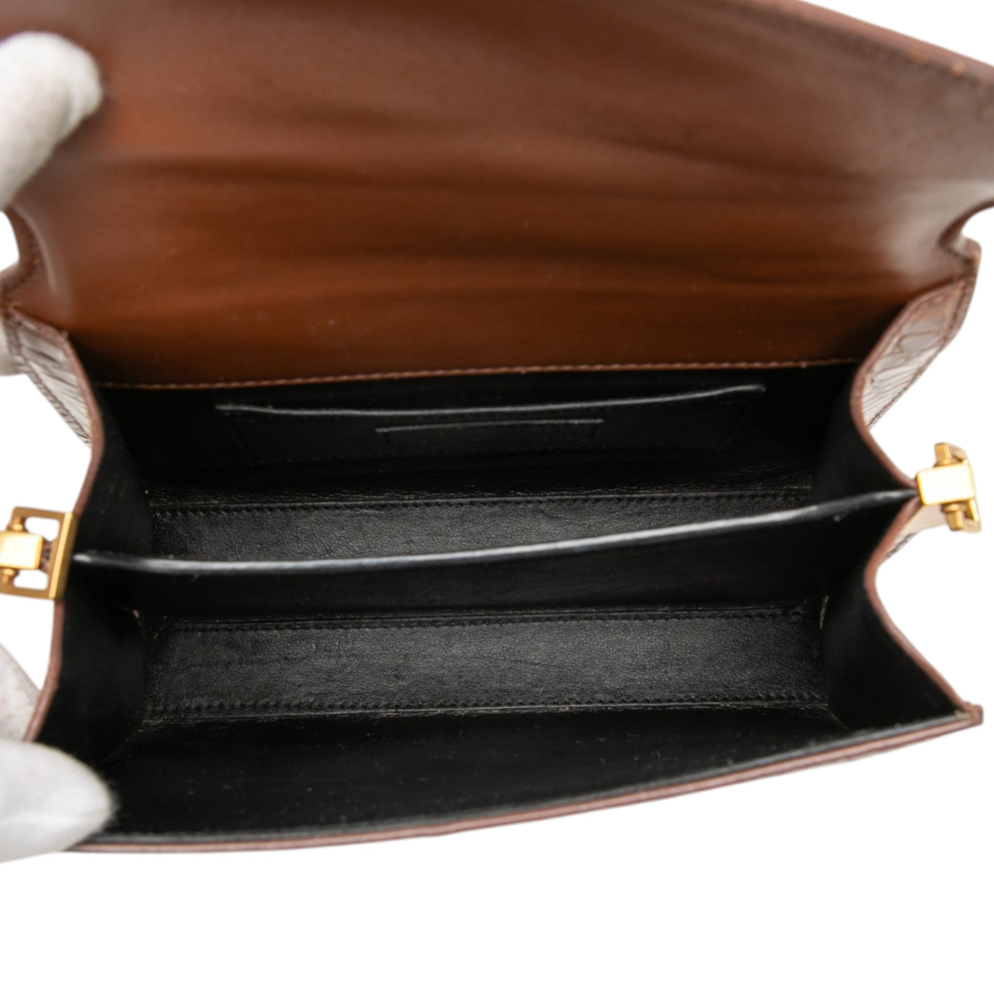 Mini Croc Embossed Calfskin Monogram Cassandra Top Handle Bag - Image 4