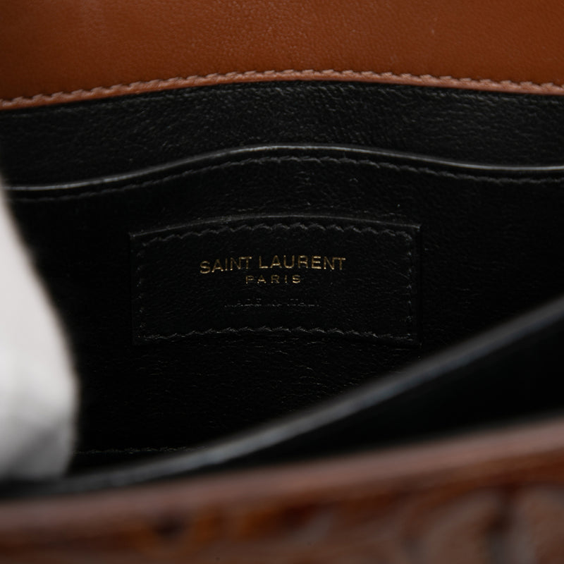 Mini Croc Embossed Calfskin Monogram Cassandra Top Handle Bag - Image 5