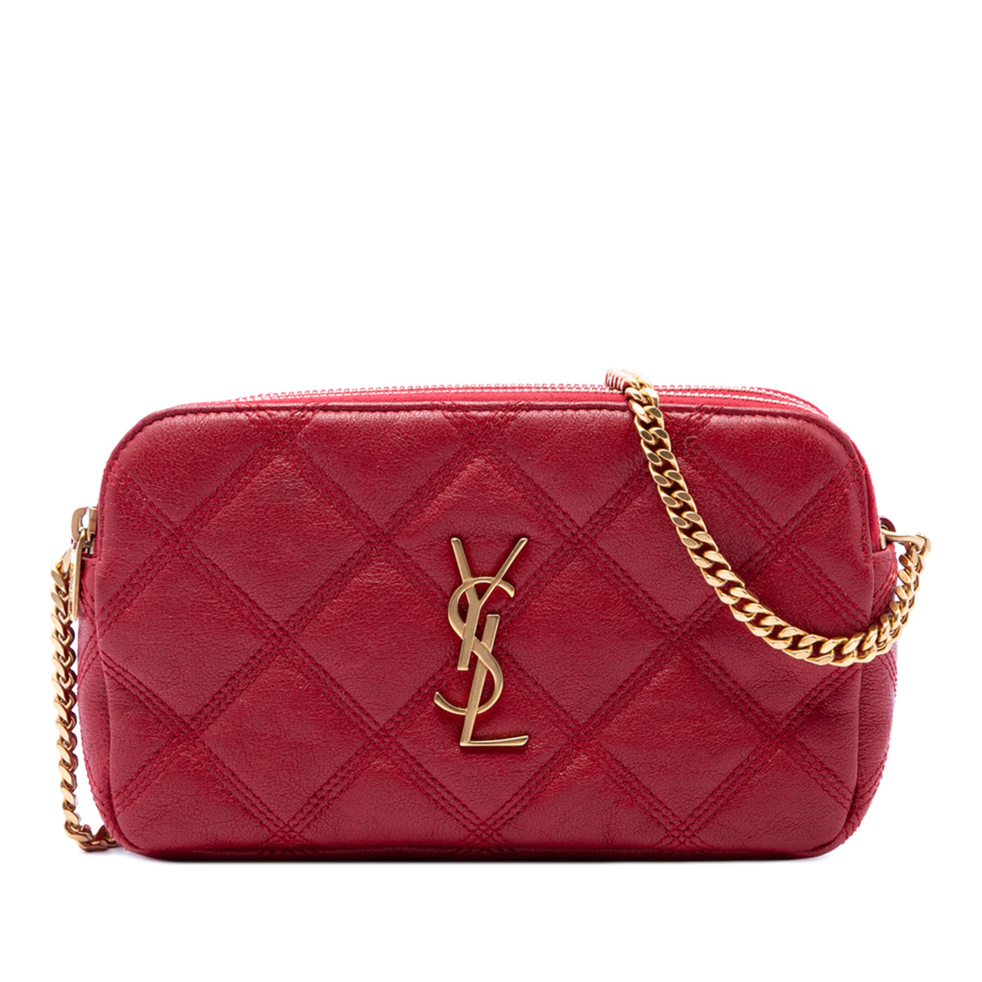 Mini Quilted Lambskin Becky Double Zip Crossbody - Image 1