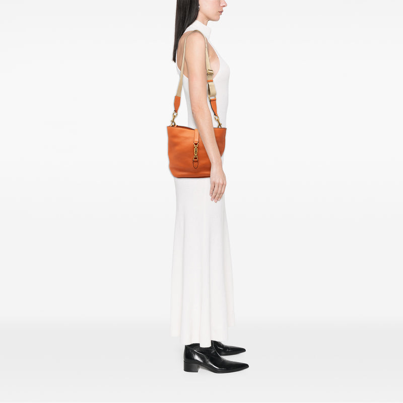 Grained Calfskin Soft Jackie Bucket Bag - Image 7