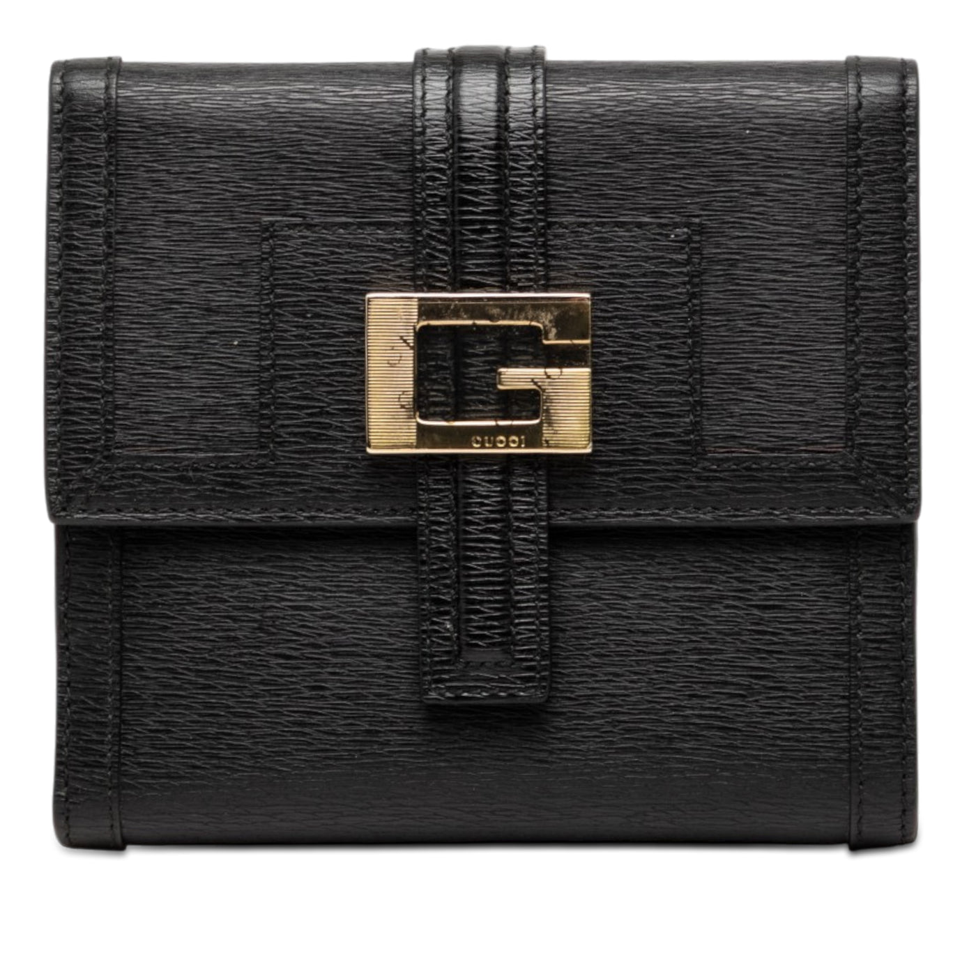 Textured Calfskin G Square Logo Bifold Wallet - Image 1