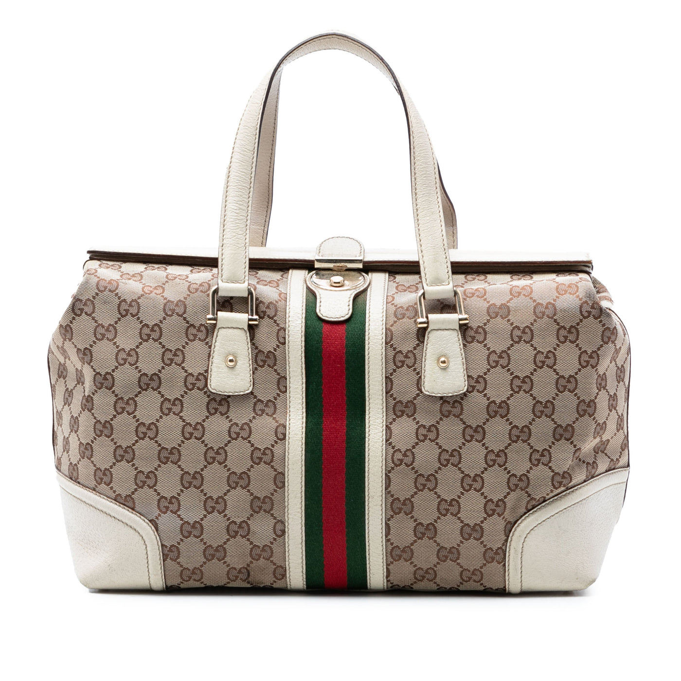 GG Canvas Web Treasure Boston Bag - Image 1