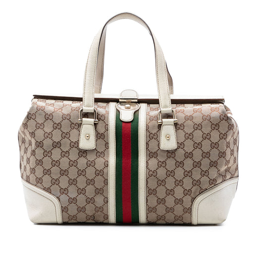 GG Canvas Web Treasure Boston Bag - Image 1
