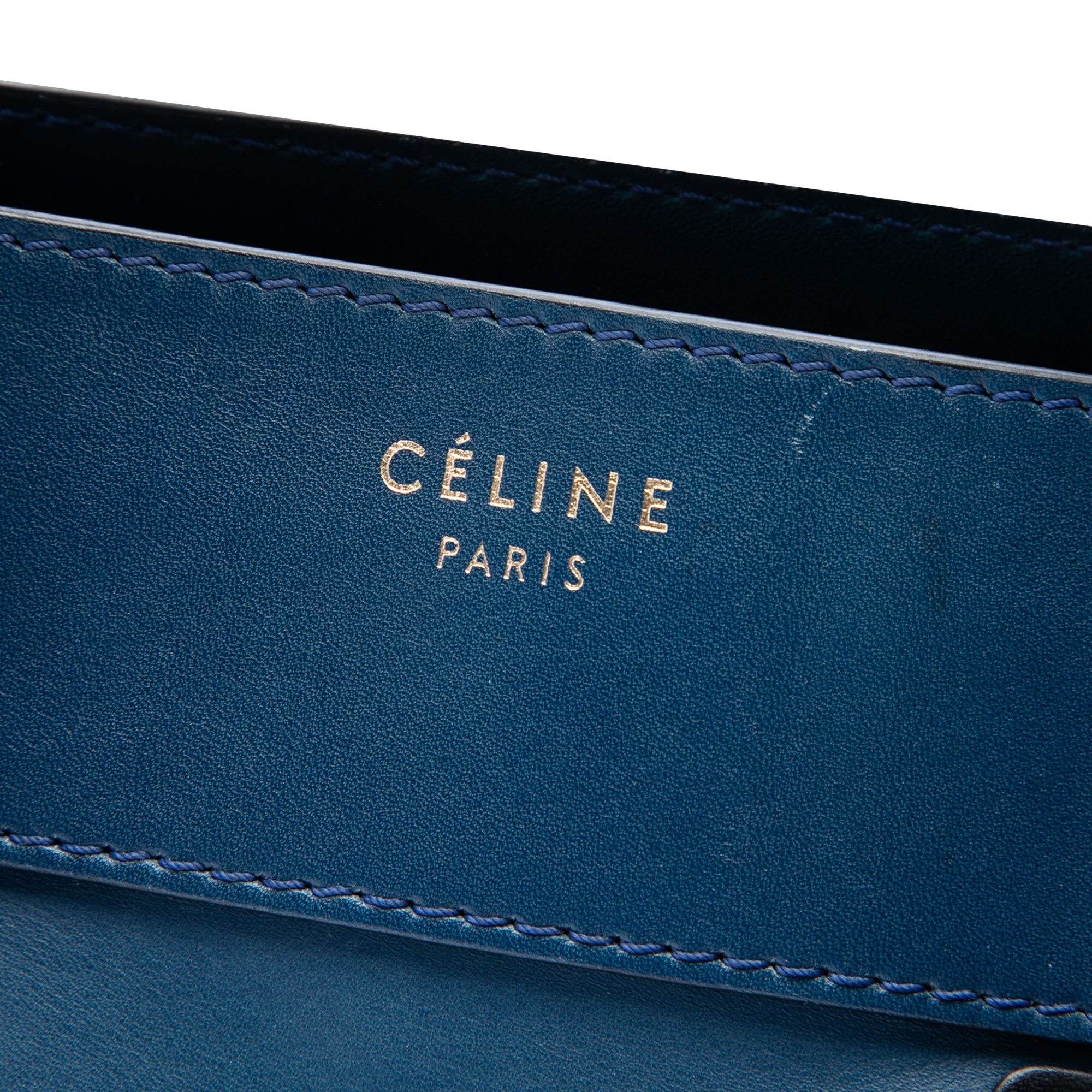 Mini Bicolor Leather Luggage Tote - Image 6