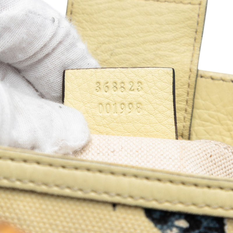 Limited Edition Mini Canvas Flora Bamboo Shopper Satchel - Image 6