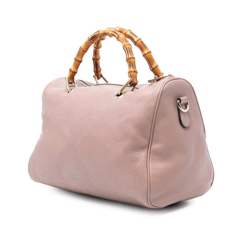Medium Calfskin Bamboo Shopper Boston Bag - Image 2