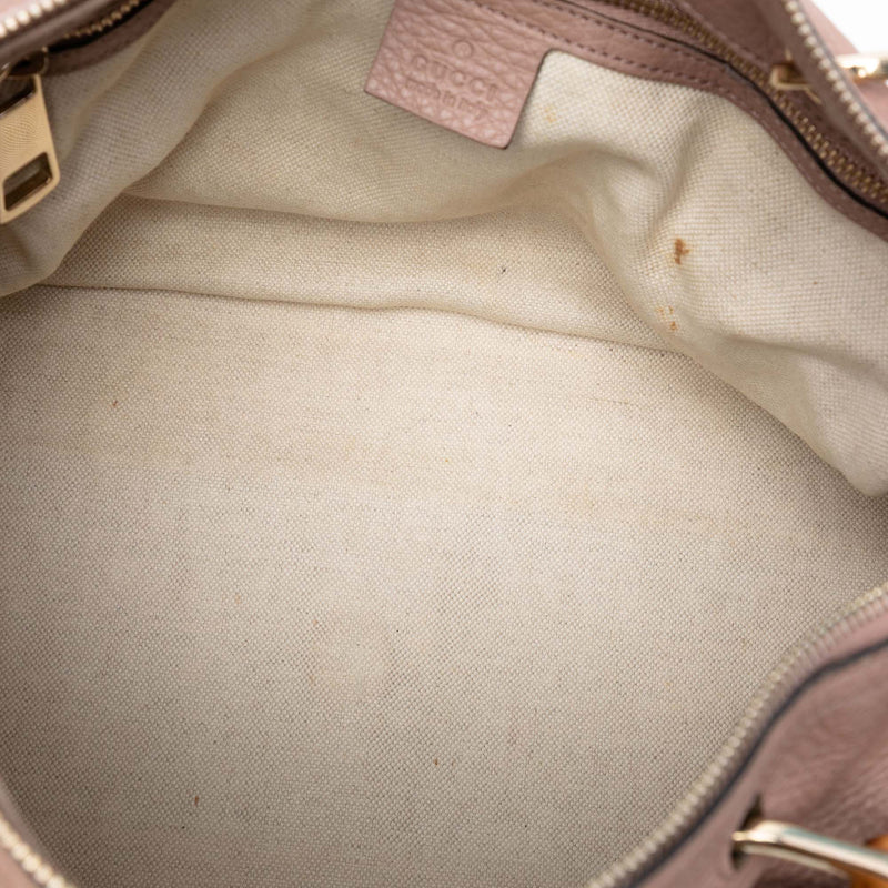 Medium Calfskin Bamboo Shopper Boston Bag - Image 4