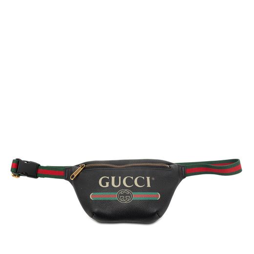 Small Grained Calfskin Web Logo Belt Bag - Image 1