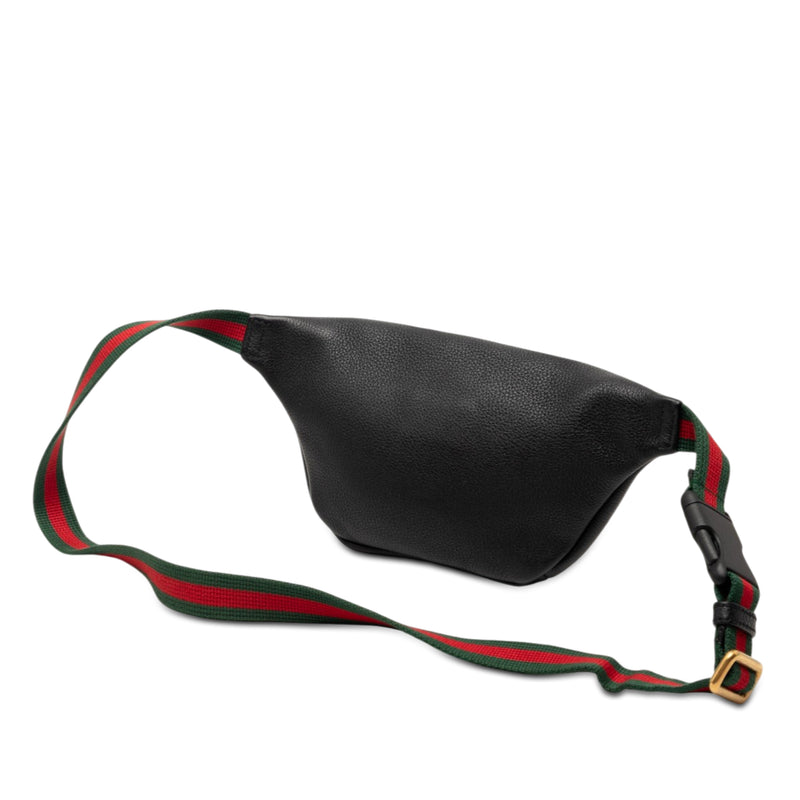 Small Grained Calfskin Web Logo Belt Bag - Image 2