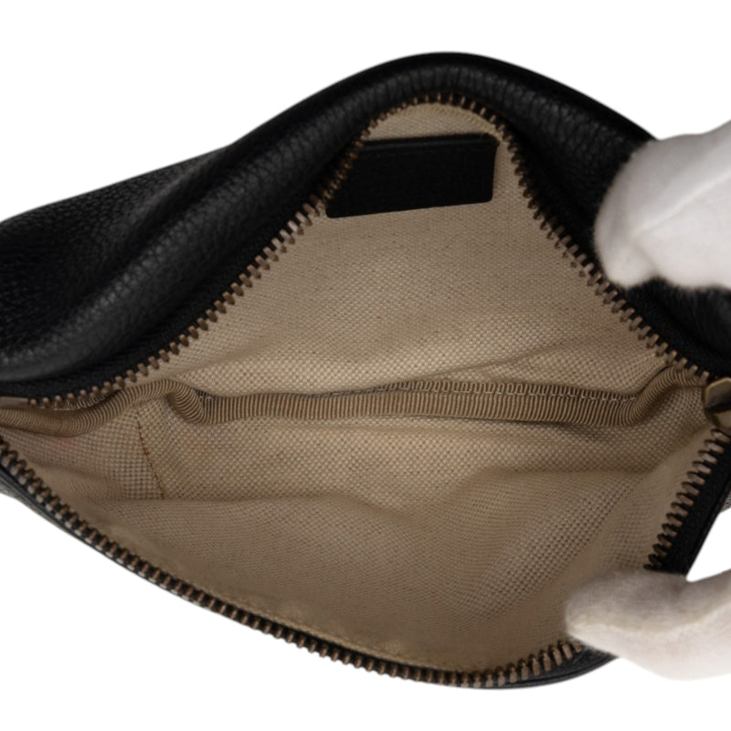 Small Grained Calfskin Web Logo Belt Bag - Image 4
