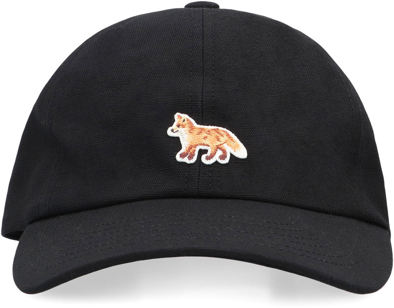 Maison Kitsuné Ow06109wb0026 Baseball Cap — Black Cotton Caps