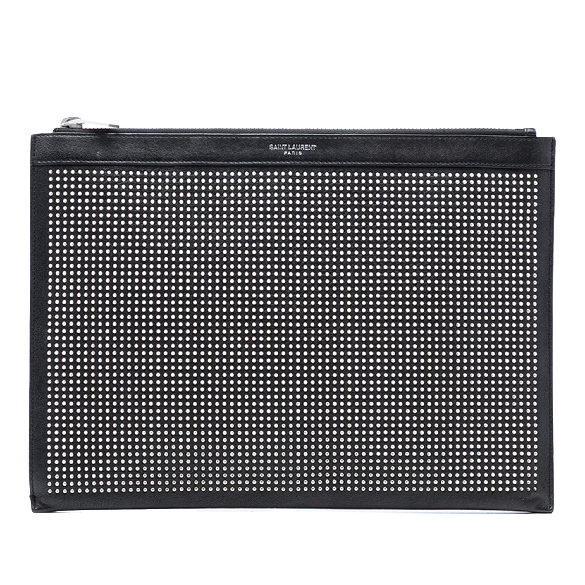 Studded Leather Clutch - Image 1
