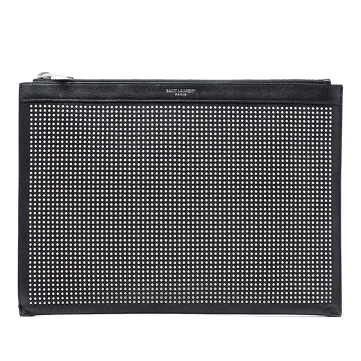 Studded Leather Clutch - Image 1