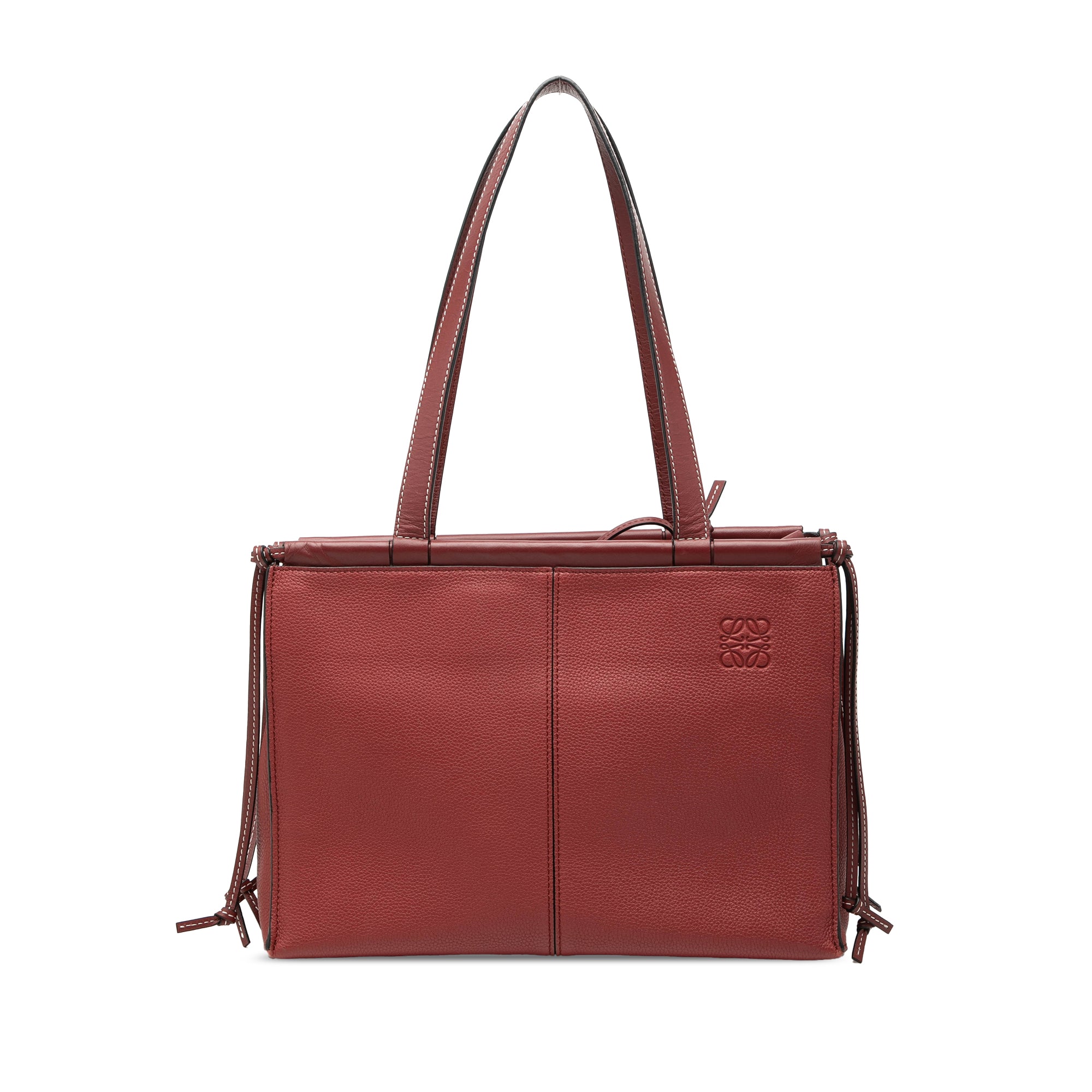 Small Leather Cushion Tote - Image 1