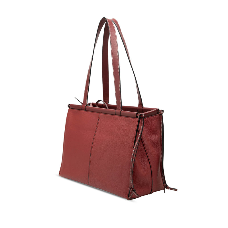 Small Leather Cushion Tote - Image 2