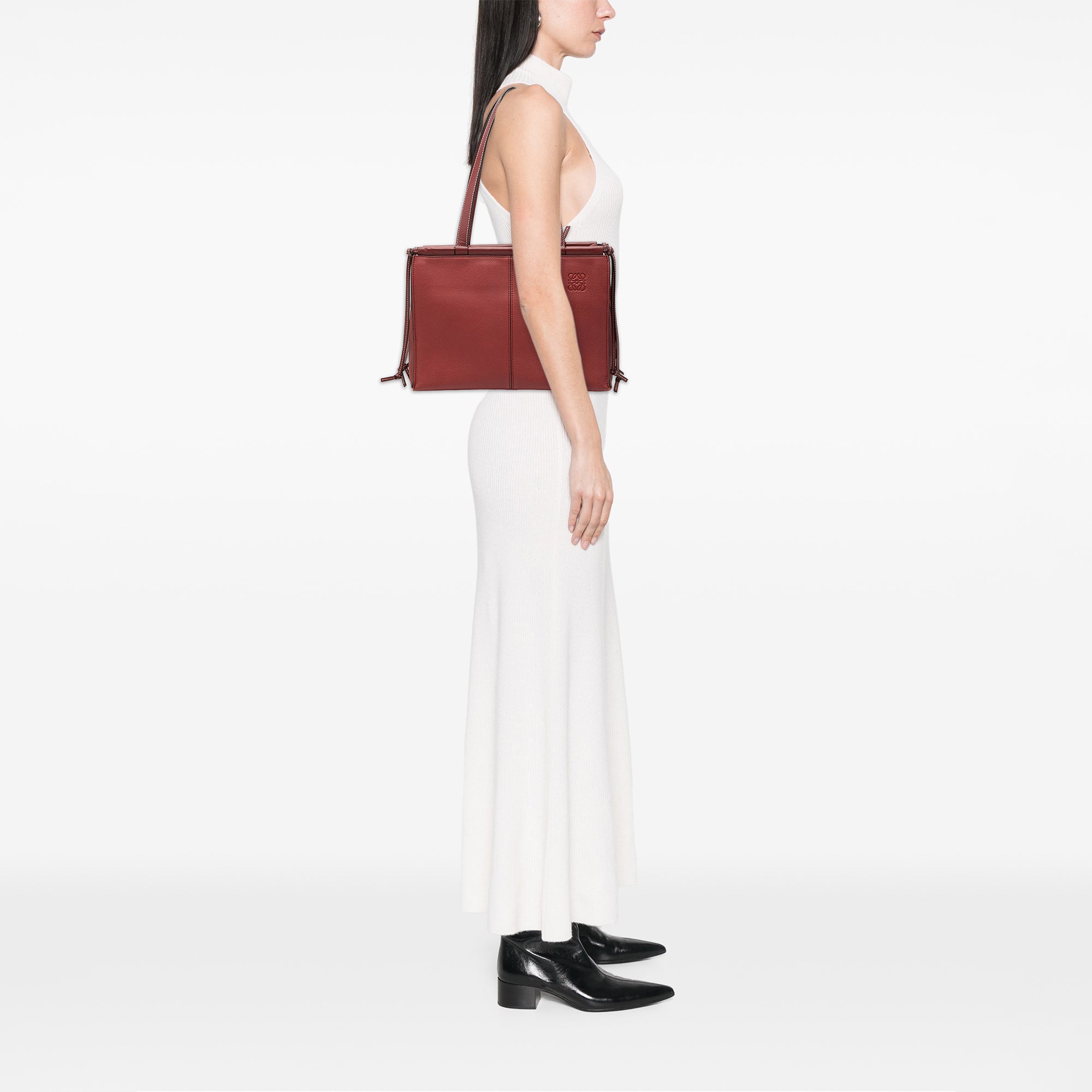 Small Leather Cushion Tote - Image 7