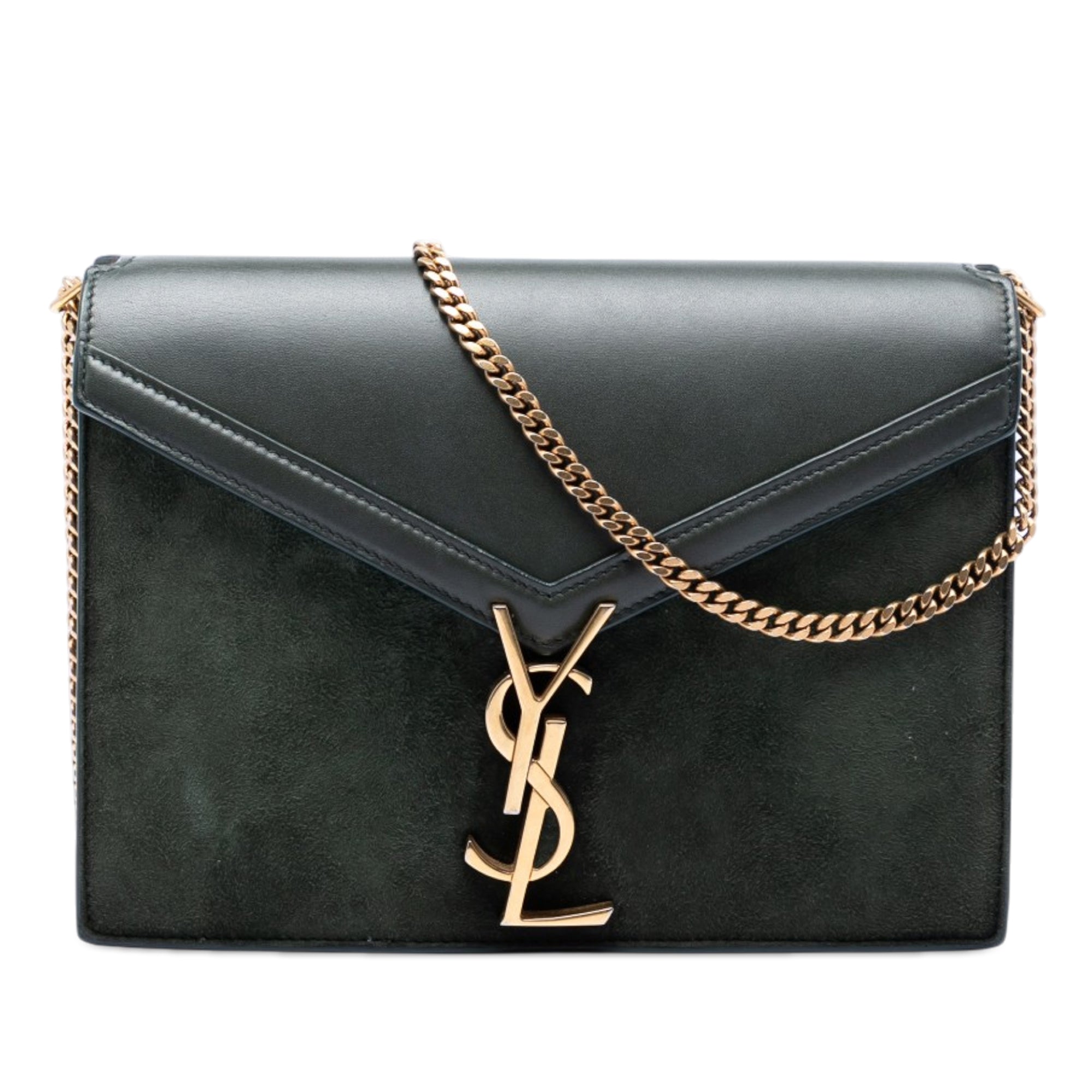 Suede and Calfskin Monogram Cassandra Clasp Bag - Image 1