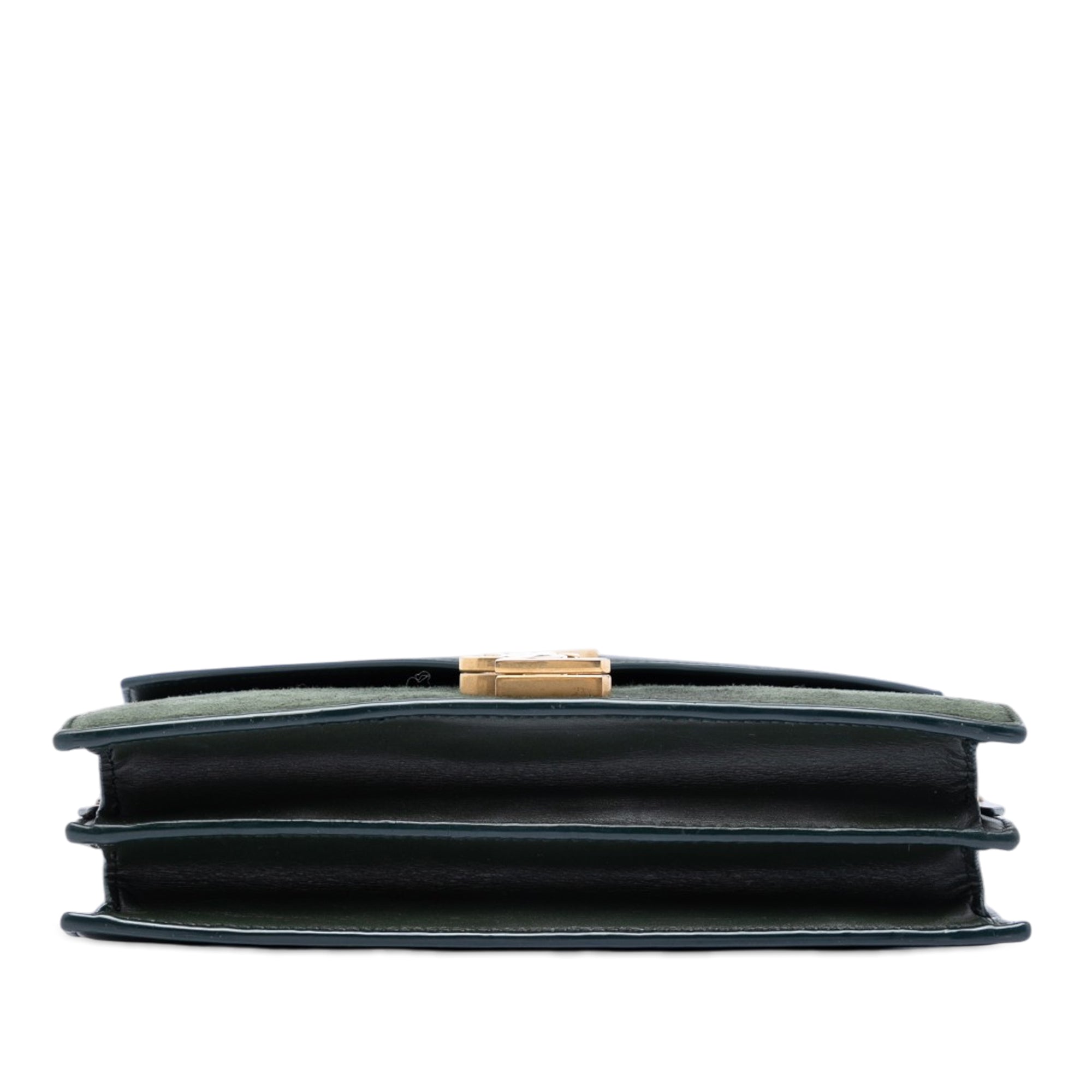 Suede and Calfskin Monogram Cassandra Clasp Bag - Image 3