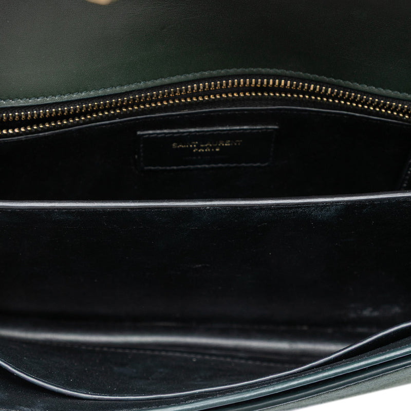 Suede and Calfskin Monogram Cassandra Clasp Bag - Image 4